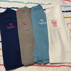 Set of 4 Ruffle Butts long sleeve tops